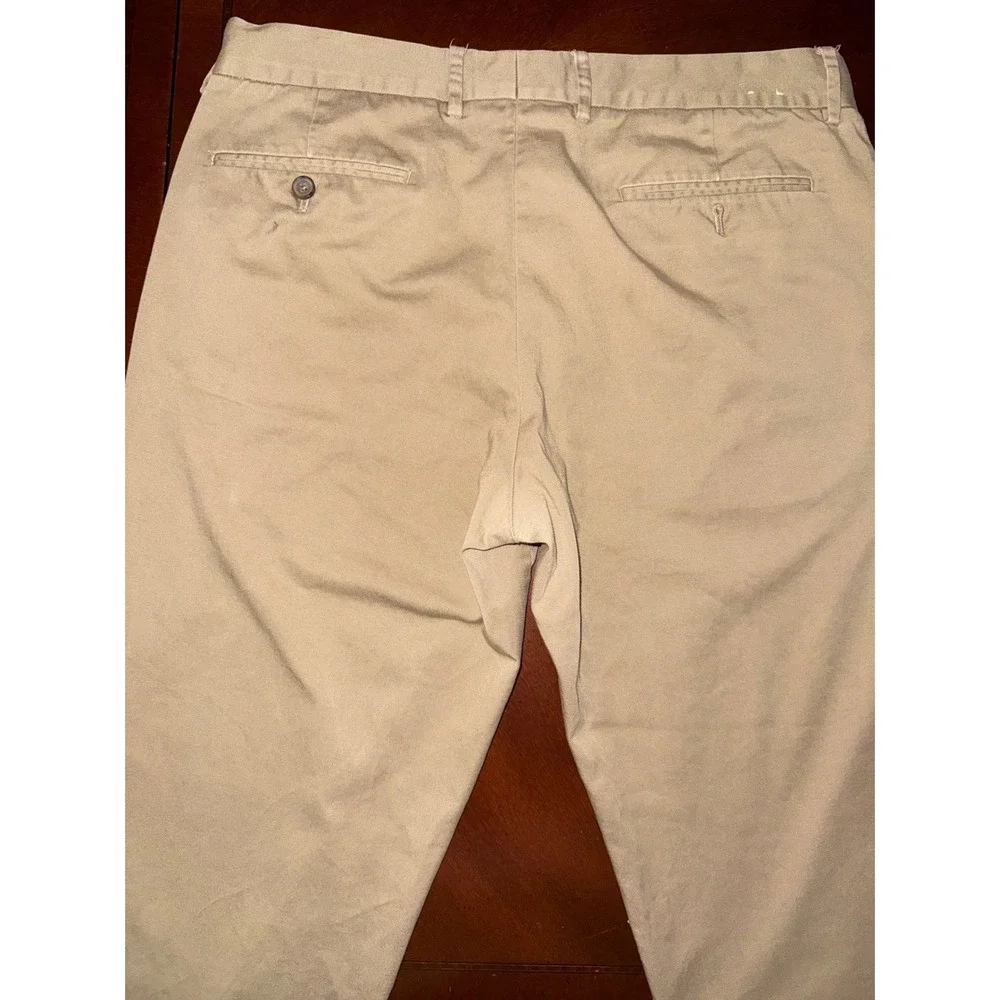 J‎ Crew Bedford Chino Pants Khaki Tan Flat Front Mens Size 34x32 Business Casual